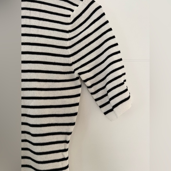 Numph Lightweight Striped Knit Crewneck, size large. - Picture 4 of 8